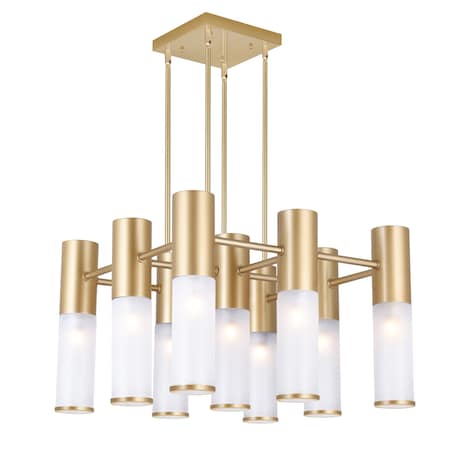 Cwi Lighting Pipes 16 Light Chandelier With Sun Gold Finish 1221P20-16-625